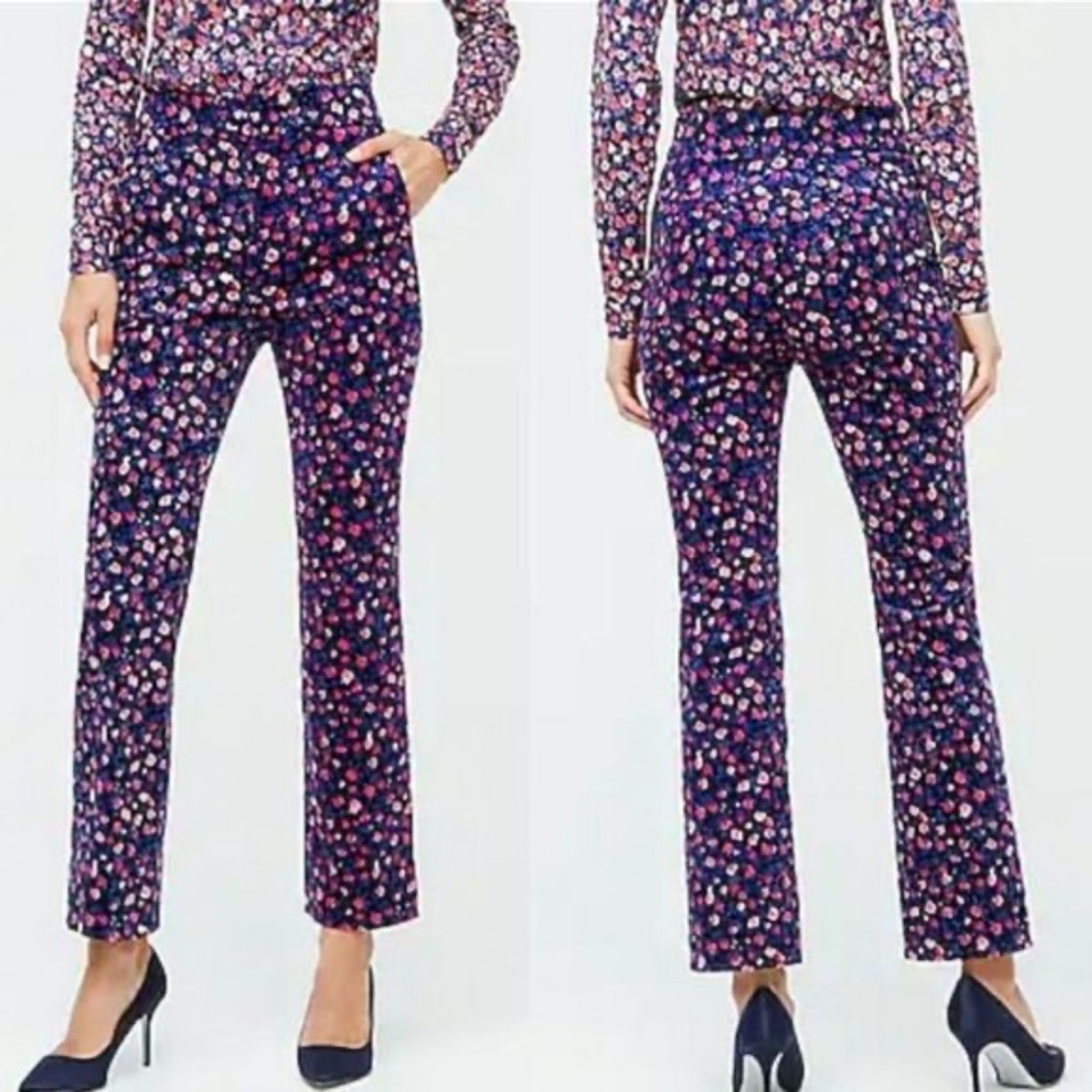 J Crew Floral Corduroy Pants 10